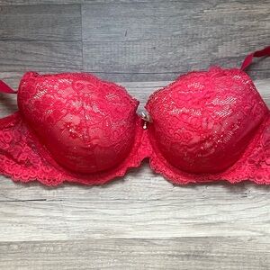 Lace hot pink Bra - VS 32 DD